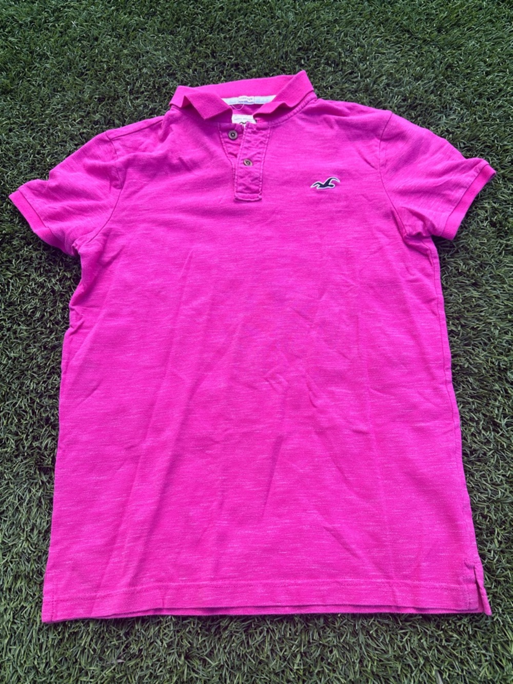 Hollister Polo Shirt Lot of 2 Size M Pink & Red Stretch